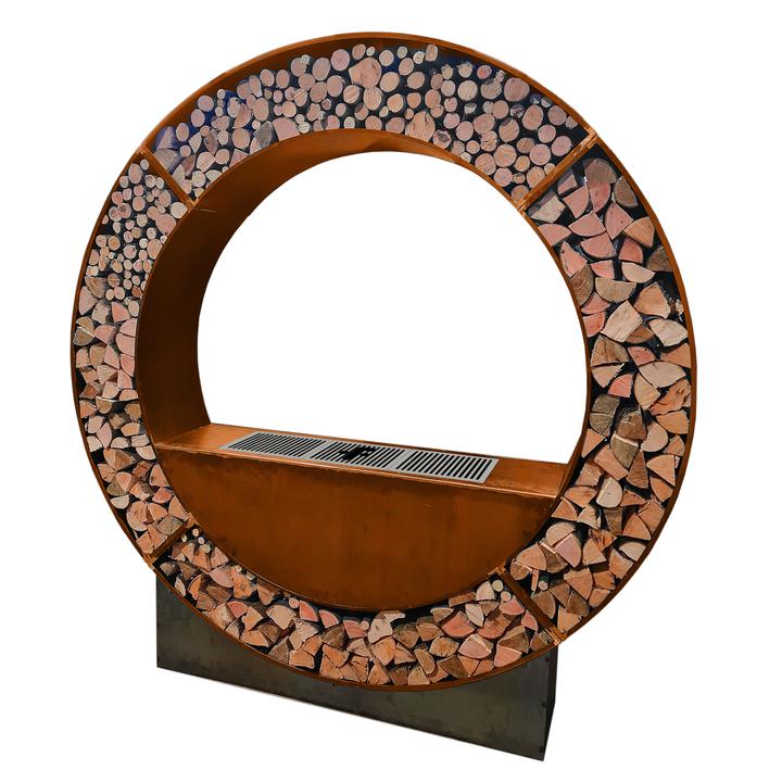 [GFTKPBQ166] Plancha fire pit La FerroTecnica Wow corten